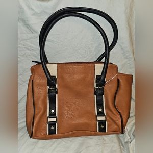 Satchel Purse Handbag, Camel color, 10in x 14in